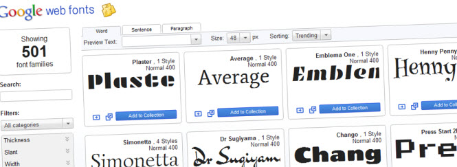 Google Web Fonts - meer lettertypes voor je website