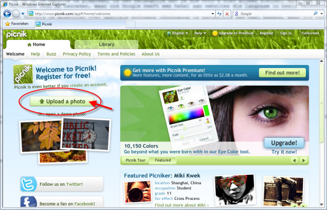 Image resizer - foto uploaden