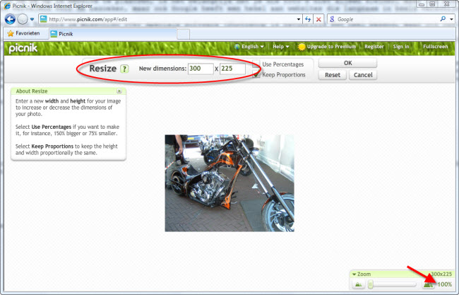 image resizer - foto verkleinen