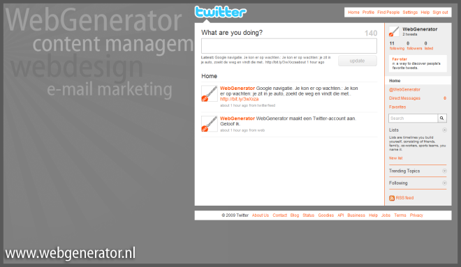 Twitteren. Tweet tweet.