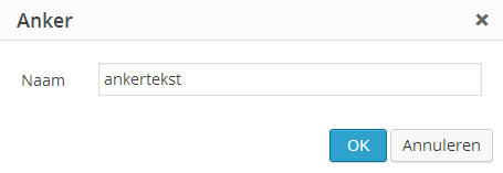 Interne link in pagina