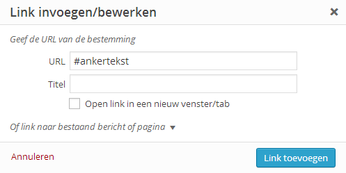 anker link wordpress