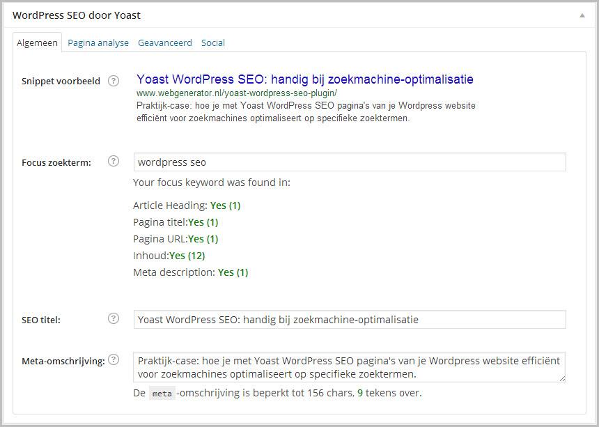 focus-wordpress-seo-algemeen