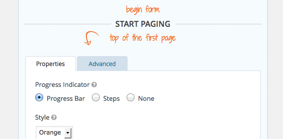 Multi-page formulier