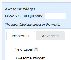 Product- en prijsvelden