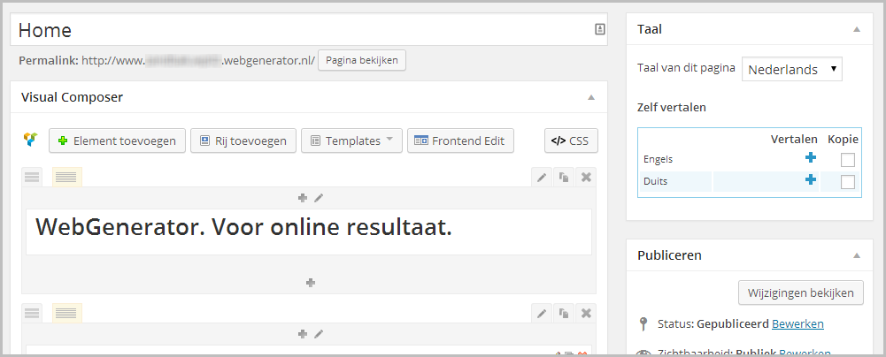 Anderstalige pagina aanmaken in WPML