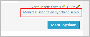 WPML menu's tussen talen synchroniseren